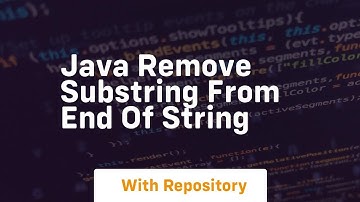 java remove substring from end of string