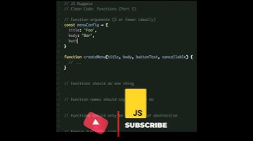 JavaScript Tutorial - Function arguments ( 2 or fewer ideally ) JS Tips and Tricks #shorts #Romeo