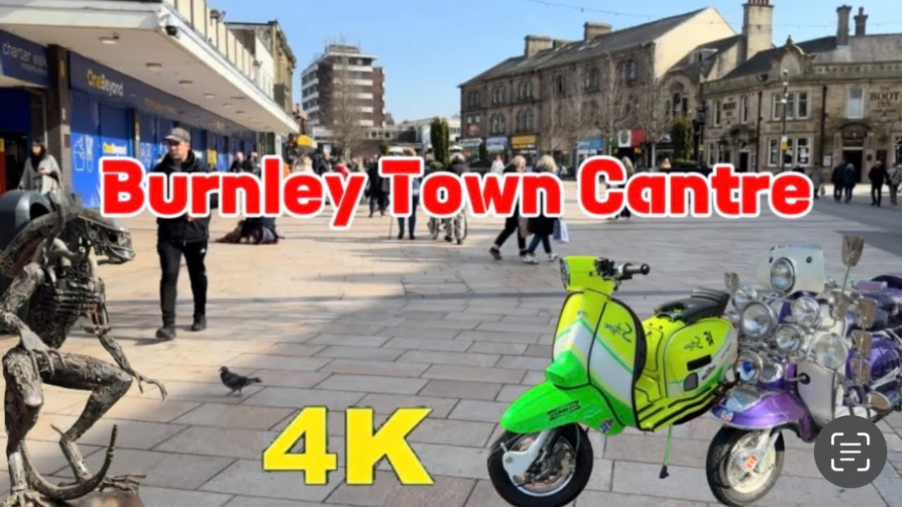 Burnley Town Cantre Walking Tour 2025 UK.