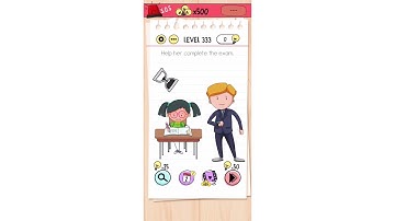 "Help her complete the exam" Brain Test Level 333 Quick Guide