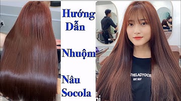 Hướng dẫn nhuộm màu nâu socola, tóc 2 khúc màu