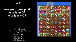 Algorithm ideas for a 3-gem match game (Bejeweled) screenshot 1