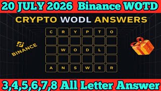 Theme TradFi Meets Crypto WOTD | Binance Crypto WODL Answers Today | All Letters WOTD