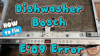 How to fix error E:09 BOSCH Dishwasher , guide to replace the heater element. disassembling steps.