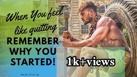 When You Feel Like Quitting:  Remember Why You Started! -  Motivationa Speech  Home workout!