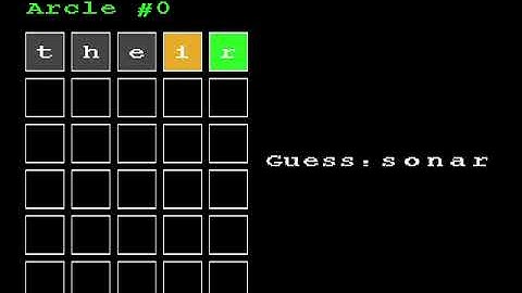 Arcle - Wordle for the Acorn Archimedes