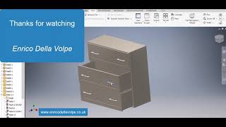 Autodesk Inventor chest of drawer