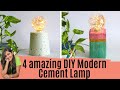 4 diy cement lamp  easy lamp ideas  diy room decor  dhara patel