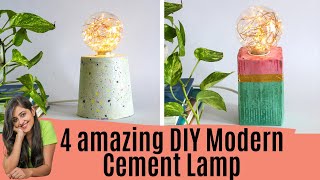 Download Lagu 4 DIY Cement Lamp / Easy Lamp Ideas / DIY Room Decor | Dhara Patel MP3