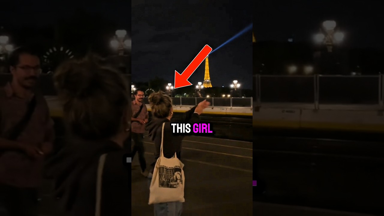 SHE MISSED THE EIFFEL TOWER LIGHTS! 🤯 #shorts #eiffeltower #guessthesong