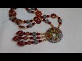 Stringing A Orange Blossom Donut Necklace with Polymer Clay Beads, Jewelry Tutorial