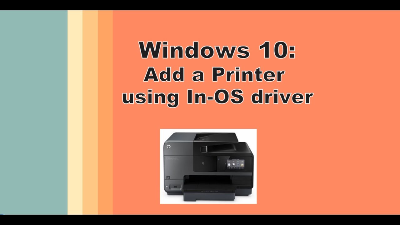 Windows 10 : Add an In-OS printer for Print computer keyboard