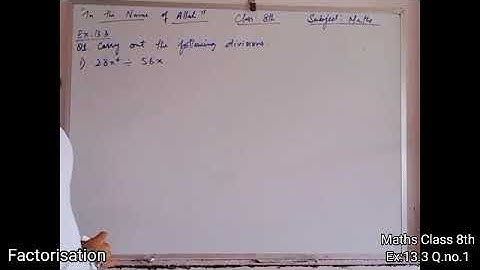 Factorisation | Maths Class 8th | Ex:13.3 Q.no.1