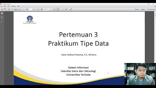 Struktur Data - Pertemuan 3 - Praktikum Tipe Data