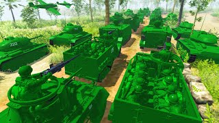 本格的なグリーンアーミーメンジャングルインベージョン！ -Men of War：Army Men Mod Battle Simulator