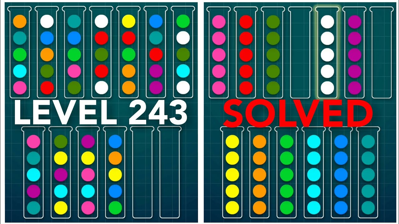 Ball Sort Puzzle Level 243 - Complete - YouTube