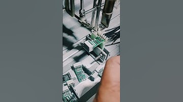 POV of Simultaneous soldering of 4 wires on the PCB board,  #Automatic soldering machine