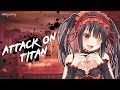 Nightcore - ATTACK ON TITAN (Opening 1 / Guren No Yumiya) | Lyrics