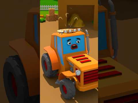 🍕 Трактор готовит пиццу на ферме 🚜#carcartoon #forkids #длядетей #animation #animationforchildren