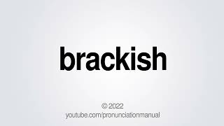 How to Pronounce Brackish.