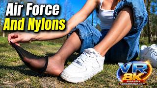 Angelina’s Air Force Sneakers in VR ✨ Nylon Style Close-Up