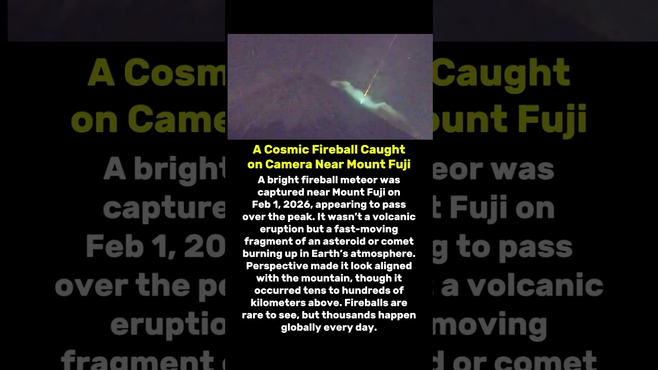 🌌A Cosmic Fireball Caught on Camera Near Mount Fuji 