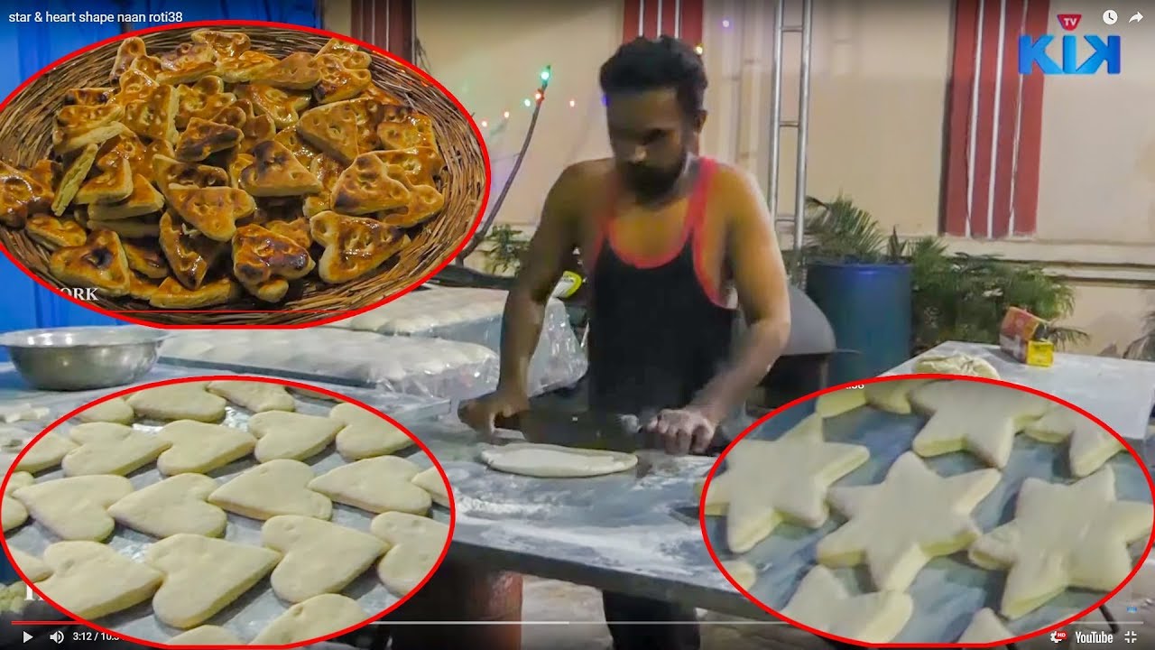 Star Shape Naan Roti and Heart Shape Naan Roti Making | Old City Special Food | Kik TV | KikTV Network
