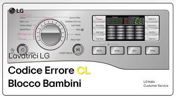 [LG washing machines] Error Code CL - Child Lock Child Lock