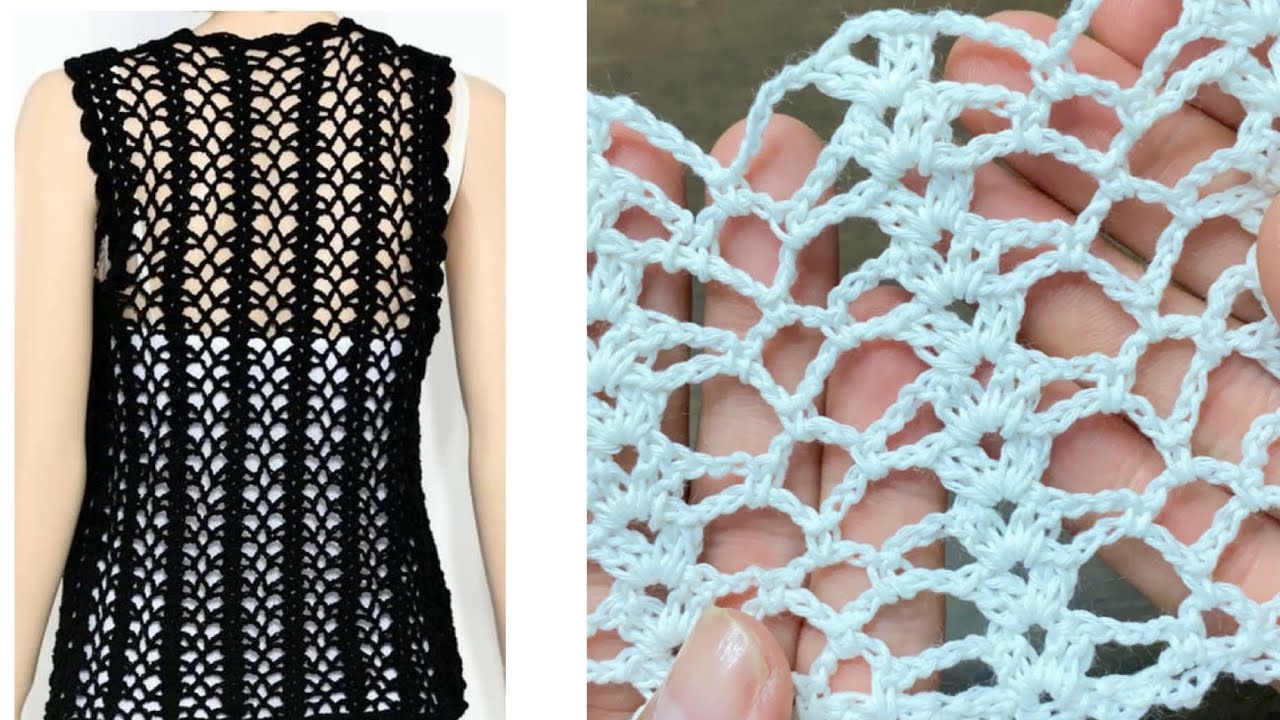 Mantas Chalecos Calados Tejidos A Crochet Paso A Paso Chaleco
