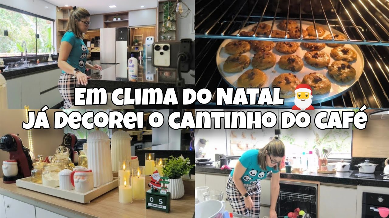 🎅deixei o CANTINHO do CAFÉ MÁGICO pro NATAL 🎄| fiz COOKIES deliciosos 