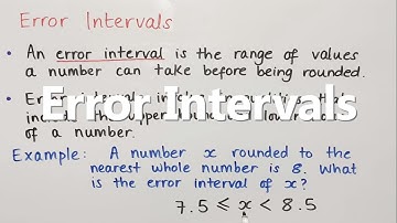 Error Intervals