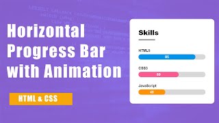 Horizontal Progress Bar | Counter Up Animation | Animated Skill Section | Devscore