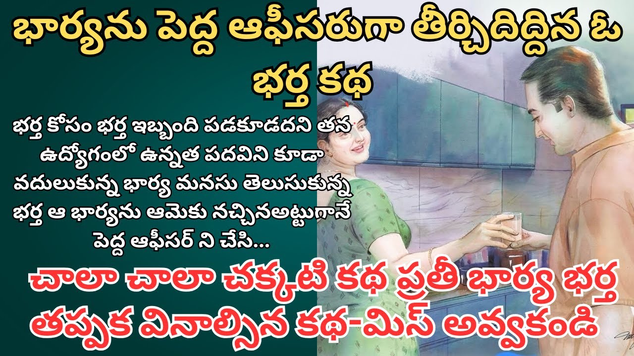 భార్యను పెద్ద ఆఫీసరుగా తీర్చిదిద్దిన ఓ భర్త కథ Telugu Audio Stories/ Telugu Kathalu