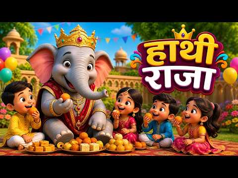 हाथी राजा कहाँ चले 🐘 | Hathi Raja Kahan Chale | Hindi Nursery Rhyme for Kids | Cartoon Song
