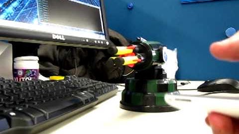 iPhone accelerometer-controlled USB rocket launcher