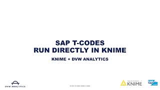 Extract data from SAP Transactions (T-Codes) directly into KNIME