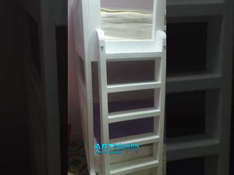 سرير خشب دورين مقاس 110 سم وفوق 100 سم يمكن فصلهما من ارت مودرن سرير خشب دورين