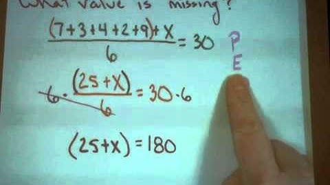 Mean - Find a missing data value #1.m4v