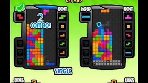 Tetris Battle 2P 5KO in 17 seconds - 66 lines sent Perfect Clear ending!