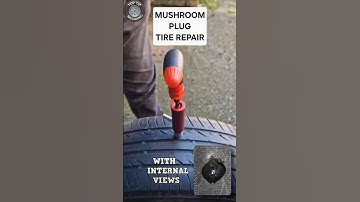 Mushroom Plug Tire Repair - With Internal Views #tirerepair #tireplug #howitworks