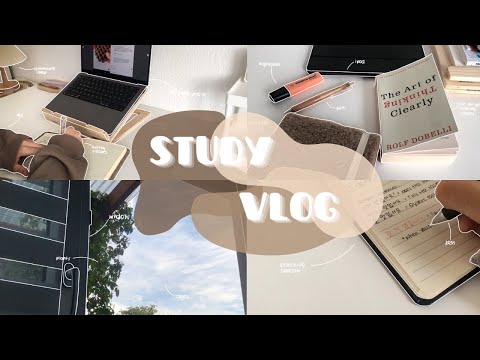 study vlog - lots of studying, reading, recipes🎧🧸