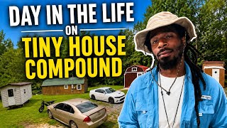 What it’s like on our Tiny House Compound | Tree Falls on Tiny House