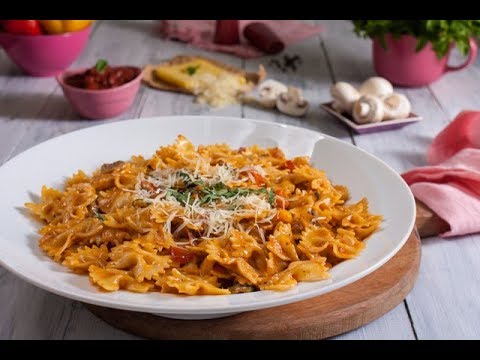 مكرونة بالصوص الوردي