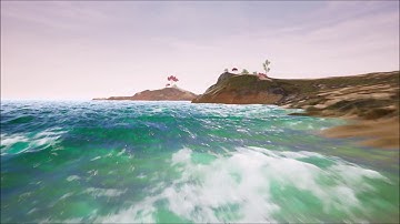 Trinity MS, Treepolis Ocean coast #lifesimulator PC game. #UnrealEngine, WaveWorks