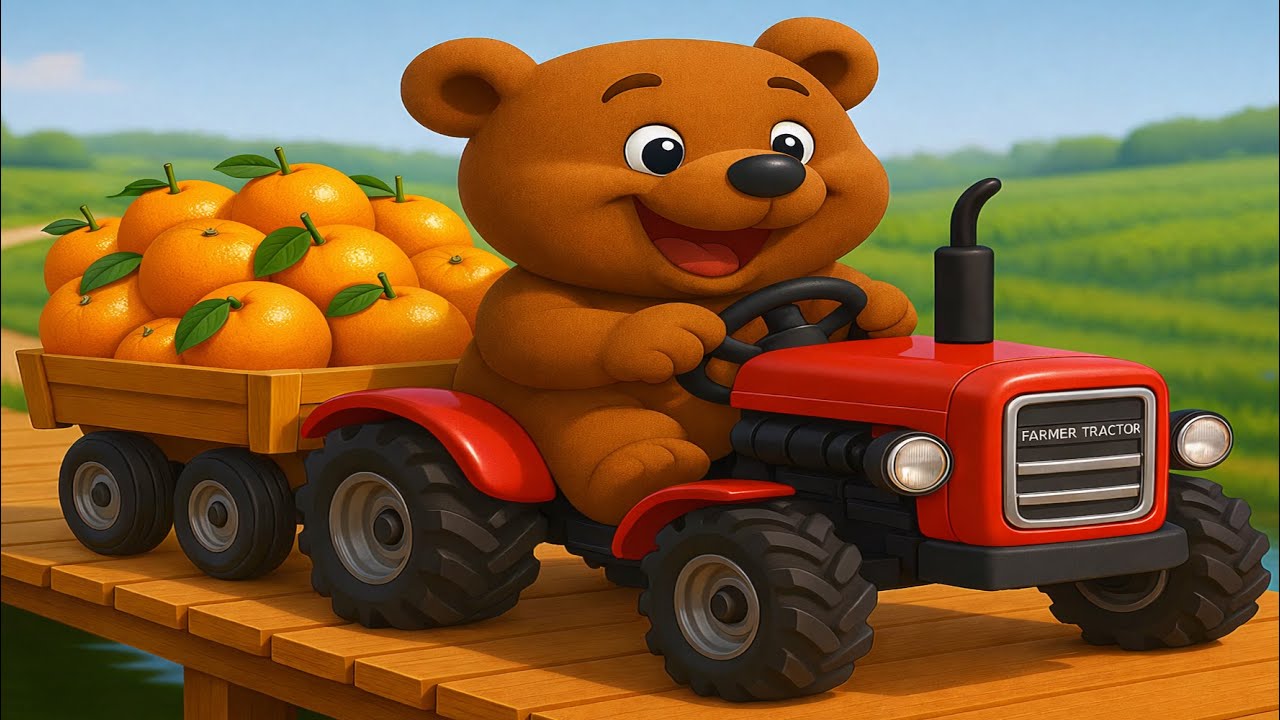 Farm Work - 🐻 Bear Farmer Grows & Harvests Oranges 🍊🌞| Buddy Farm