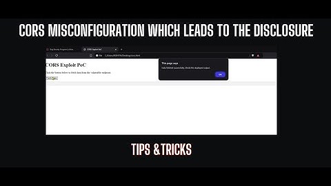 🚨 CORS Misconfiguration Leads to Disclosure | Live PoC 🚨
