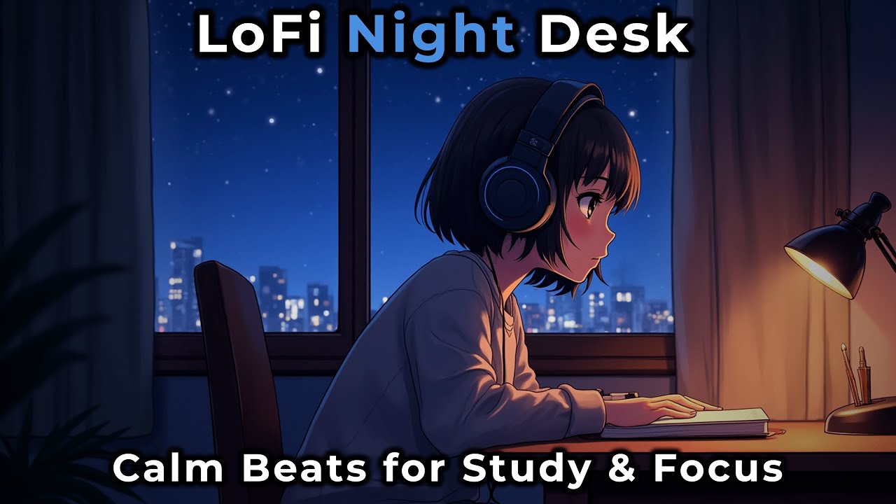 LoFi Night Desk – Calm Beats for Study & Focus - YouTube
