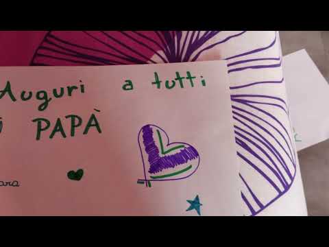 La video raccolta dei disegni e dei biscotti per la festa del papà - marzo 2020 