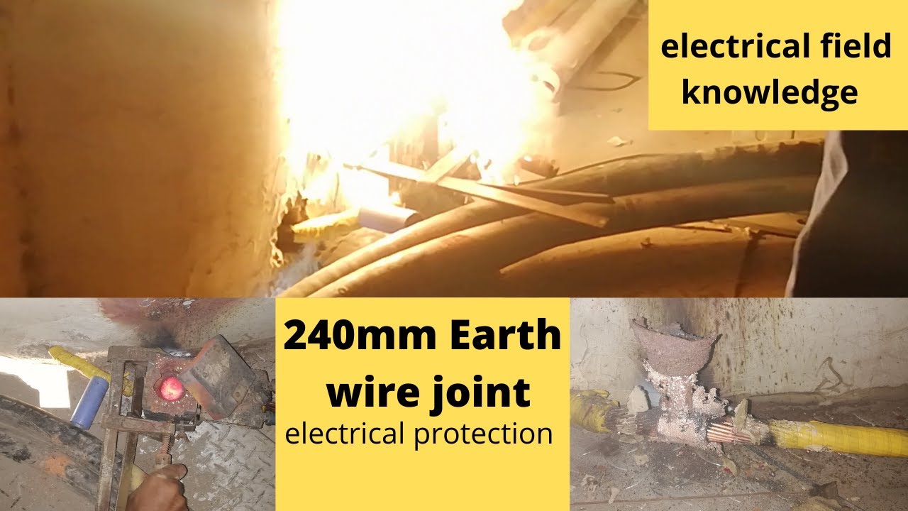 How to Earth copper wire joint 240mm wire gauge YouTube