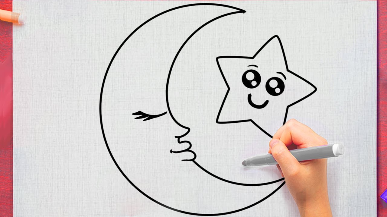 Comment Dessiner Une Lune Facilement Youtube